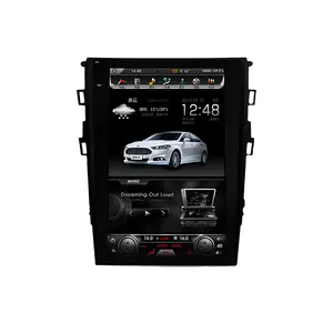 Autoradio Android, GPS, lecteur multimédia, 4G, DVD, système Tesla, pour voiture Ford Mondeo (2013 — 2017)