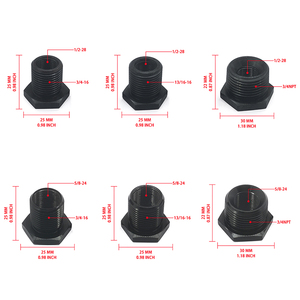 Conector de rosca de filtro de acero de alta resistencia 1/2-28 a 3/4NPT, adaptador universal para intercambio de motor de automóvil JXSS011D2 - Product Image 3