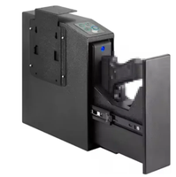 Coffre-fort pour armes à feu, coffre-fort biométrique pour pistolet, coffre-fort pour pistolet à accès rapide et boîte de verrouillage pour armes à feu pour camion, mur avec empreinte digitale, clé, code PIN