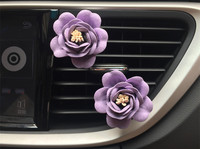 Diffuseur d'arôme de voiture sans électricité, longue durée, avec clip de ventilation, décoration intérieure automobile, parfum camélia coréen
