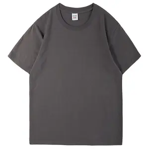 Стандартная 100% хлопковая однотонная мужская футболка с принтом на заказ, Мужская футболка с круглым вырезом, хлопковая Базовая Мужская футболка с коротким рукавом