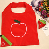 Nouveaux sacs pliables en forme de fruit, dessin animé, étanches, recyclables, sacs de courses réutilisables avec poignée supérieure, protection de l'environnement, extra