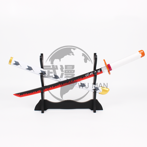 Katana <span class=keywords><strong>Ninja</strong></span> <span class=keywords><strong>Arme</strong></span> <span class=keywords><strong>Japonaise</strong></span> de 72cm pour Enfants, Épées Jouet Anime Cosplay Rengoku Kyoujurou, Épées en Bois avec Lumière - Product Image 6