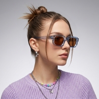 Lunettes de soleil carrées vintage 2026 pour femmes et hommes, design de luxe, monture large rétro, verres tendance léopard bleu, logo personnalisé