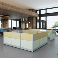 Meubles de bureau en aluminium d'occasion, chine, vente en gros, séparation de cadres, 2 personnes, table, cube, partition de bureau