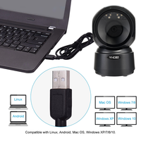 Lecteur de codes-barres 1D 2D mains libres Scanner de plate-forme de numérisation d'écran pour entrepôt POS PC Librairie USB Qrcode Scanner