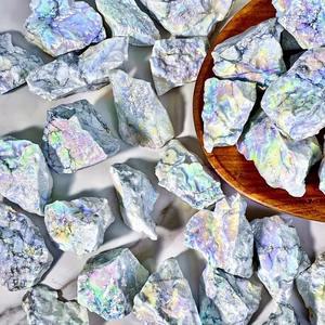 Wholesale High Quality Carved <b>Random</b> Aura Raw Stone Rainbow Aura Rough Stone Healing Fashion Trend Home Collection <b>Gift</b> - Product Image 3