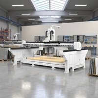 Machine de découpe de pierre intelligente 5+1 axes pour la fabrication sur mesure de comptoirs de cuisine et de dessus de lavabo