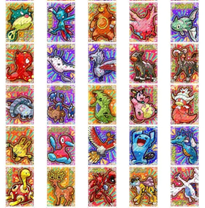 Comic Art VOL.2 Pokemoned Collection Cards Rare Limited Gengar Pikachu Eevee Juego de cartas de metal Juguetes para niños Regalos - Product Image 3