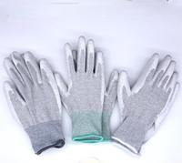 Gants en caoutchouc antistatiques à la main de vente chaude moins chers gant de travail enduit pu gant de revêtement plam de bonne qualité