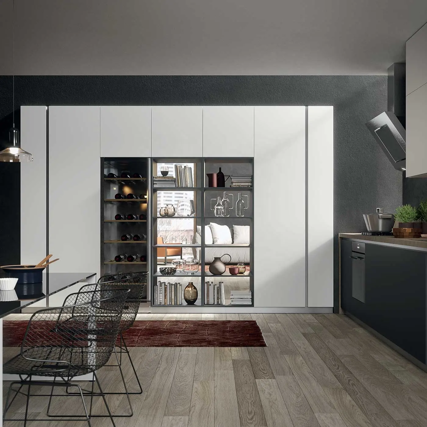 Роскошные 3d модульные конструкции OAT, современные кухонные шкафы белого цвета с высоким глянцем, набор для домашней мебели