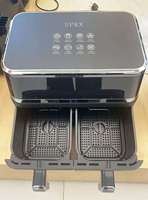Friteuse à air numérique à double panier de 8.1 à 10 litres avec fonction sans huile et affichage par fenêtre