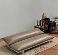 Coussin de Soutien pour Mains en Bois et Cuir, Style Moyen Âge, Incliné, Antidérapant, pour Nail Art, pour Soulager la Fatigue