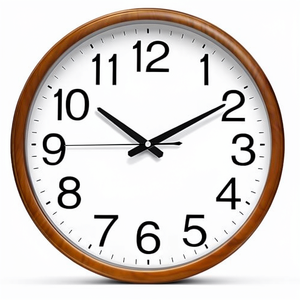 Modern Round Plastic Wall <b>Clock</b> <b>Silent</b> Quartz Movement Large Numerals Battery Powered Antique Style Design Living Room Decor - Product Image 1