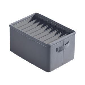 Fabric <b>Clothes</b> <b>Storage</b> <b>Box</b> Rectangle Foldable With Compartments <b>For</b> Home And Dormitory Use - Product Image 4