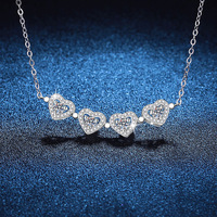 Collier tendance pour enfants en argent sterling 925 plaqué platine de haute qualité, pendentif géométrique en moissanite en forme de croix