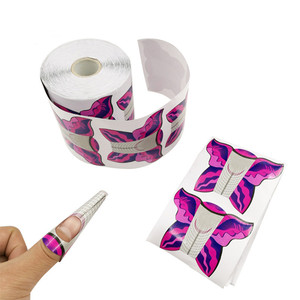 Nail Art Butterfly porta carta 100/500 pezzi in alluminio forme di estensione per la fototerapia <span class=keywords><strong>unghie</strong></span> acriliche - Product Image 1