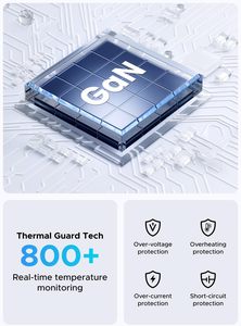 แท่นชาร์จ GaN แบบตั้งโต๊ะ 200W 8 พอร์ต สำหรับชาร์จโทรศัพท์เร็ว รุ่น S25 X766/55763 สำหรับ X766/55763 X766/5 - Product Image 3