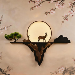Nouvelle lampe murale extérieure étanche de style chinois, LED, longue bande solaire, pour cour, balcon, villa, jardin, 100x72cm 150x105cm - Product Image 2