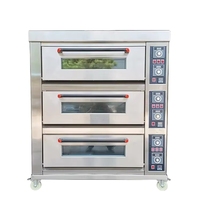 Nouveau four de boulangerie commercial en acier inoxydable 220V à 3 niveaux et 6 plateaux pour la cuisson du pain et des gâteaux