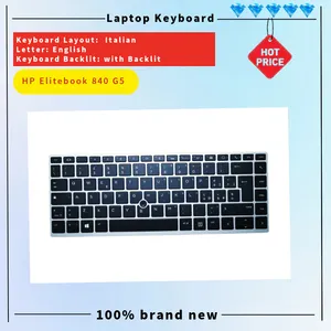 <span class=keywords><strong>Clavier</strong></span> à membrane 840 G5 pour Elitebook, disposition italienne, grande touche Enter, cadre argenté, ultra fin, inclinaison réglable, <span class=keywords><strong>clavier</strong></span> d'ordinateur portable - Product Image 2