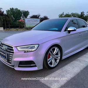 Pellicola Adesiva per Carrozzeria Auto GARSON Senza Bolle Super Elastica Glitterata Diamantata Cristallina Rosa - Product Image 1
