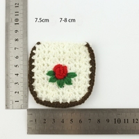 En gros, Applique florale 3D en crochet pur fait main, broderie de rose stéréoscopique, écologique, style Cottage Core, pour chapeaux et robes