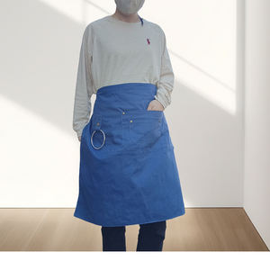 Delantal de medio cuerpo con babero de estilo occidental para hombres y mujeres, trabajo de corte de circunferencia de cintura de algodón multicolor para <span class=keywords><strong>Bar</strong></span> y restaurante - Product Image 4