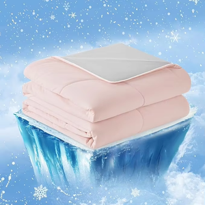 Cooling Comforter Queen Size Double Sided Cool <strong>Blanket</strong> for Hot Sleepers Night Sweats Breathable Lightweight Summer Ice <strong>Blankets</strong> - Product Image 1