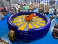 Toro Mecánico Inflable de PVC para Interiores/Exteriores, Juego de Fiesta con Diseño Impermeable y Capacidad de 400 kg para Eventos en Centros Comerciales