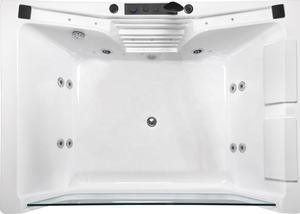 حوض استحمام فاخر داخلي مع تدليك بالهواء ودوامات مائية حوض استحمام حديث قائم بذاته للسبا في الزاوية - Product Image 4