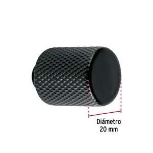 Manopola in metallo con unità 432 stile "cádiz", nero, HERMEX - Product Image 3