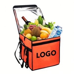 Custom Printed Portable Non Woven Large Capacity Insulated Tote Bag Thermal Lunch Picnic Cooler Bags for Food - Product Image 3