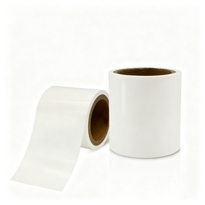 Film auto-adhésif BOPP brillant blanc 50 microns Acrylique 60 g/m² Rouleau Jumbo Glassine 1070 mm x 1000 m - Product Image 1
