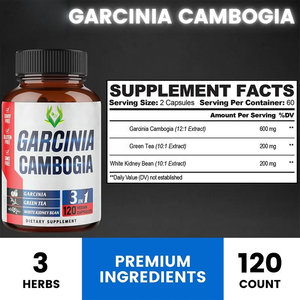 Capsules de Garcinia Cambogia OEM ODM 3 en 1, complément à base de thé vert et d'extrait de haricot blanc, stimulant énergétique, pilules brûle-graisses - Product Image 2