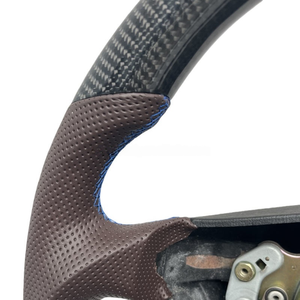 Volant personnalisé en cuir perforé en fibre de carbone pour Mercedes-Benz <span class=keywords><strong>E55</strong></span> <span class=keywords><strong>AMG</strong></span> W211 W212 W219 Classe E Classe G 463 - Product Image 3
