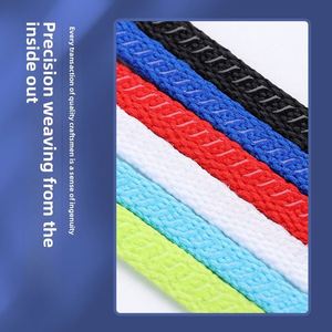 Lacets plats en polyester composite silicone YS double face de 8 mm de large, anti-chute, antidérapants, pour baskets unisexes, prêts à l'emploi (RTS) - Product Image 2