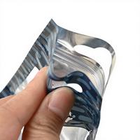 Emballage alimentaire personnalisé imprimé, recyclable, avec fenêtre transparente, trou euro, fermeture à trois côtés, sachet en aluminium avec fermeture à glissière