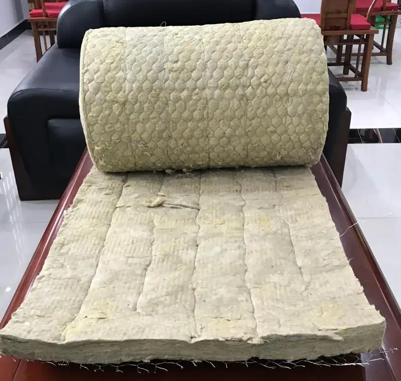 60-150 Kg/M3 25-150mm Thermal Insulation Sound Absorption Yellow Rock Wool Insulation