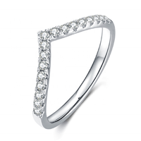 Bague de fiançailles en moissanite 0,33 ct la plus populaire, en argent sterling 925, cadeau de mariage, bague en moissanite pour filles