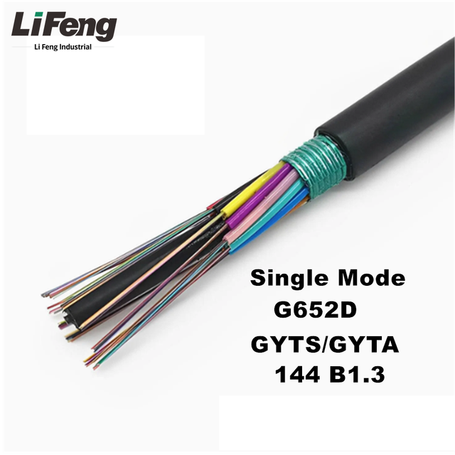 Outdoor PBT Loose Tube LiFeng Aerial Fiber Optic Cable GYTA/GYTA53/GYTS 12/24/48-Core Singlemode/Multimode G652D -40~+70