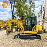 Подержанный гусеничный экскаватор KOMATSU PC56 с полной проверкой, ковшом 0,2 м³, грузоподъемностью 5 тонн, для строительных подрядчиков