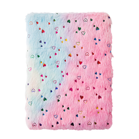 Carnet en peluche personnalisé A5, journal intime doux et moelleux en fausse fourrure pour enfants et filles, logo personnalisé, vente directe d'usine