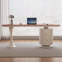 Bureau de direction moderne haut de gamme avec tiroirs accessoires - Mobilier de bureau en bois durable, design écologique
