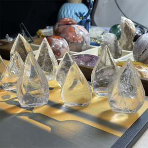 Ornamenti in Pietra di Quarzo Trasparente a Goccia all'Ingrosso, Quarzo Levigato per Decorazione Casa - Product Image 3