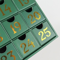 Nouvelle conception de coffret cadeau de Noël, boîte à tiroirs personnalisée avec logo, calendrier de l'avent pour l'emballage de cosmétiques