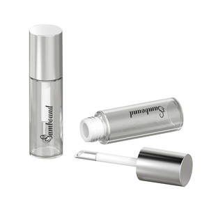 Brillo labial en tubo transparente de 20 ml con pincel grande, botella redonda de plástico vacía, combinada con cabezal de pincel de aleación de zinc. - Product Image 6