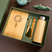 Ceremonia de apertura de alta calidad, juegos de regalos promocionales corporativos, marcapáginas, cuaderno de madera maciza, Taza Termo, regalo con logotipo