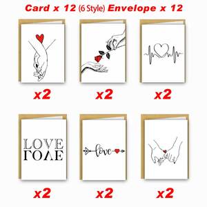 Tarjetas Minimalistas para el Día <span class=keywords><strong>de</strong></span> San Valentín, Tarjeta <span class=keywords><strong>de</strong></span> Felicitación Personalizable con Sobres, Tarjeta <span class=keywords><strong>de</strong></span> Aniversario para Enamorados, <span class=keywords><strong>Parejas</strong></span> y <span class=keywords><strong>Amigos</strong></span> - Product Image 4