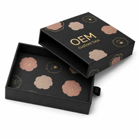 Caja de Papel Rígido con Cajón Deslizable y Lámina Dorada en Relieve Personalizada, Caja de Regalo Extraíble de Lujo OEM, Embalaje para Cosméticos y Productos para el Cuidado de la Piel